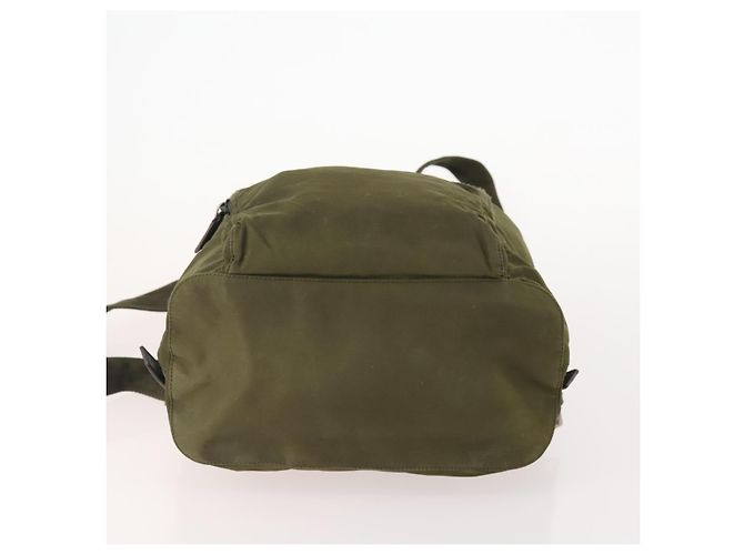 Zaino PRADA in nylon khaki argento autentico 174854 Cachi - vista 11