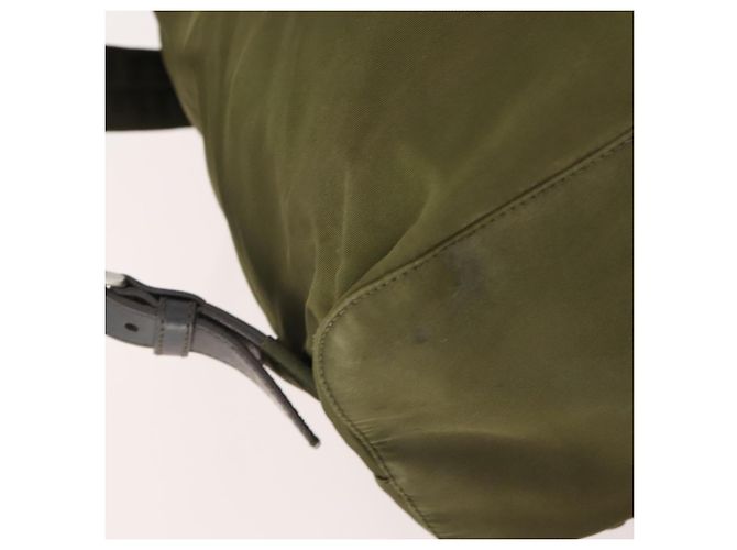 Zaino PRADA in nylon khaki argento autentico 174854 Cachi - vista 15