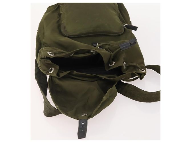Zaino PRADA in nylon khaki argento autentico 174854 Cachi - vista 20