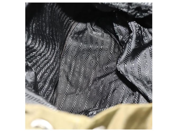 Zaino PRADA in nylon khaki argento autentico 174854 Cachi - vista 21