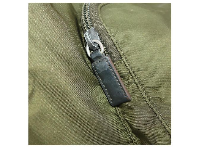 Zaino PRADA in nylon khaki argento autentico 174854 Cachi - vista 27