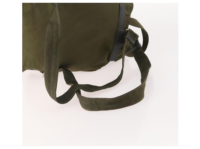 Zaino PRADA in nylon khaki argento autentico 174854 Cachi - vista 9