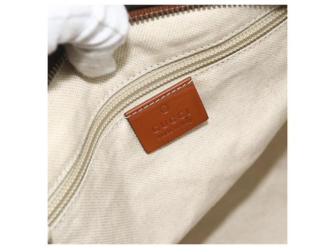 Borsa a Spalla GG Canvas in Nylon Marrone Argento di GUCCI 314529 Auth ep14151 - vista 16