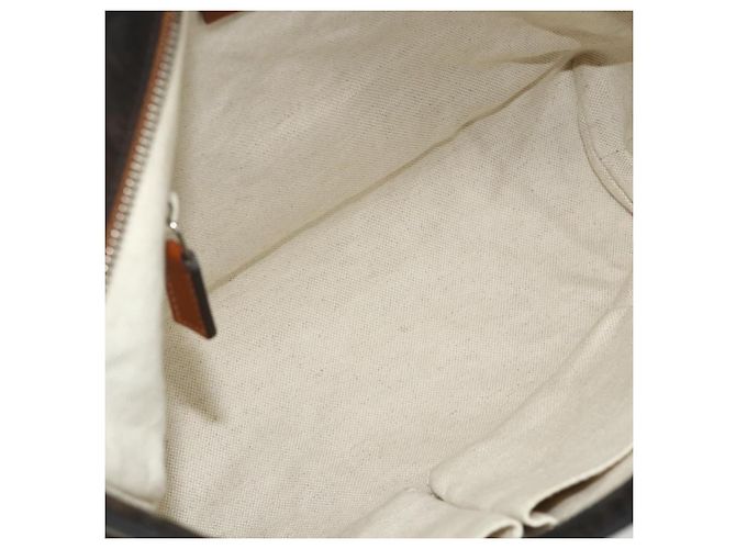 Borsa a Spalla GG Canvas in Nylon Marrone Argento di GUCCI 314529 Auth ep14151 - vista 17