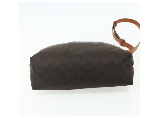 Borsa a Spalla GG Canvas in Nylon Marrone Argento di GUCCI 314529 Auth ep14151 - vista 9