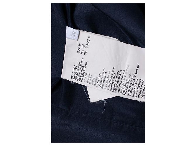 Miu Miu, giacca blu con cintura e colletto di paillettes - vista 6