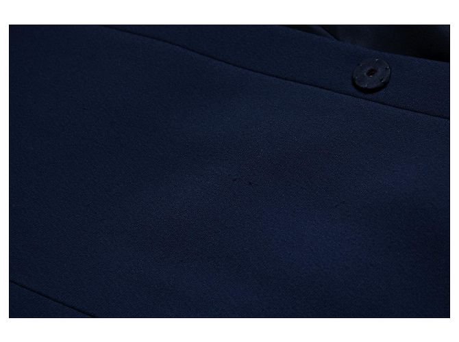Miu Miu, giacca blu con cintura e colletto di paillettes - vista 9