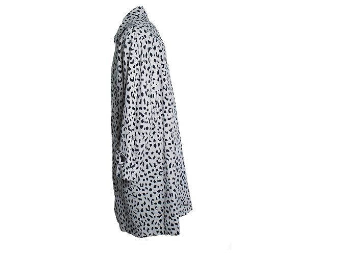 Autre Marque Guilty Parties, abrigo estampado de leopardo de las nieves Negro Blanco - vista 2