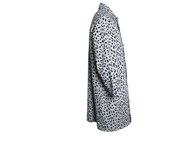 Autre Marque Guilty Parties, abrigo estampado de leopardo de las nieves Negro Blanco - vista 4