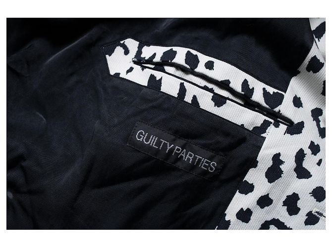 Autre Marque Guilty Parties, abrigo estampado de leopardo de las nieves Negro Blanco - vista 7