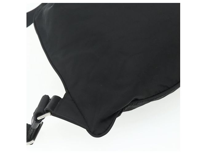 Zaino PRADA in nylon nero argento Auth ka4116A - vista 13