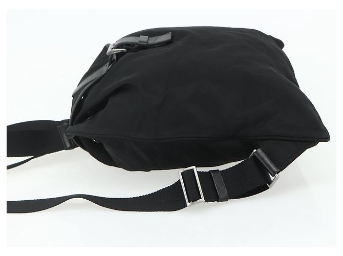 Zaino PRADA in nylon nero argento Auth ka4116A - vista 4