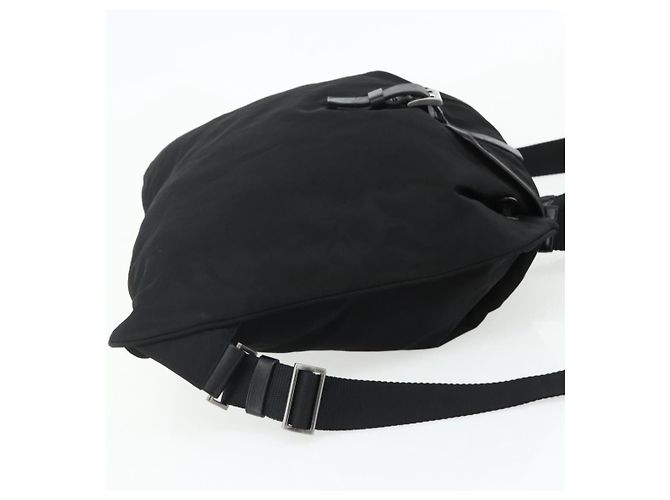 Zaino PRADA in nylon nero argento Auth ka4116A - vista 5