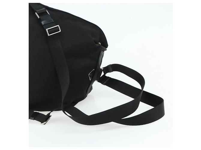 Zaino PRADA in nylon nero argento Auth ka4116A - vista 7