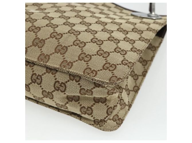 Borsa a Spalla GG Canvas Gucci Beige Argento 120841 Auth ep14120 - vista 12