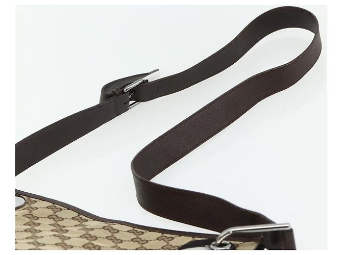 Borsa a Spalla GG Canvas Gucci Beige Argento 120841 Auth ep14120 - vista 8