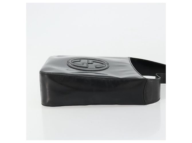 Borsa a Spalla GUCCI Pelle Verniciata Nera Argento 000 0506 1013 Auth ep14311 Nero - vista 4