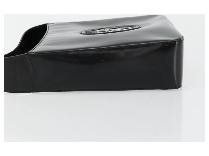 Borsa a Spalla GUCCI Pelle Verniciata Nera Argento 000 0506 1013 Auth ep14311 Nero - vista 5