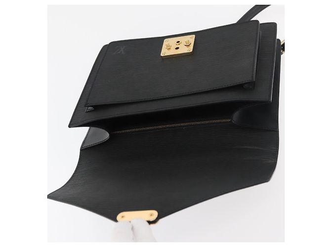 LOUIS VUITTON Bolsa de Mão Epi Monceau 28 Preta M52122 LV Auth ep14190A Preto - vista 22