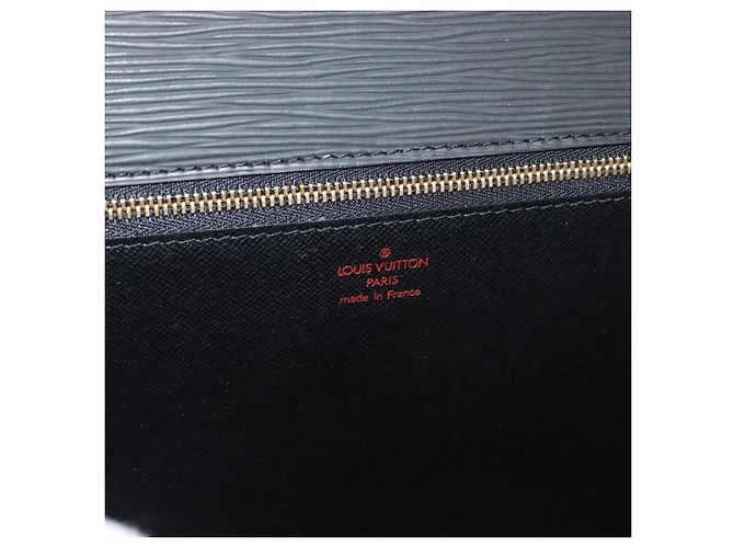 LOUIS VUITTON Bolsa de Mão Epi Monceau 28 Preta M52122 LV Auth ep14190A Preto - vista 23