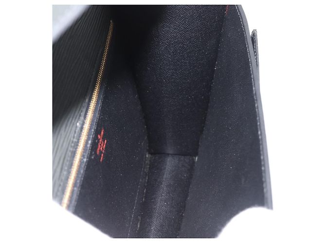 LOUIS VUITTON Bolsa de Mão Epi Monceau 28 Preta M52122 LV Auth ep14190A Preto - vista 24