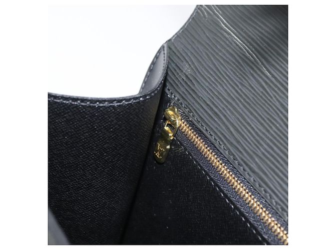 LOUIS VUITTON Bolsa de Mão Epi Monceau 28 Preta M52122 LV Auth ep14190A Preto - vista 26