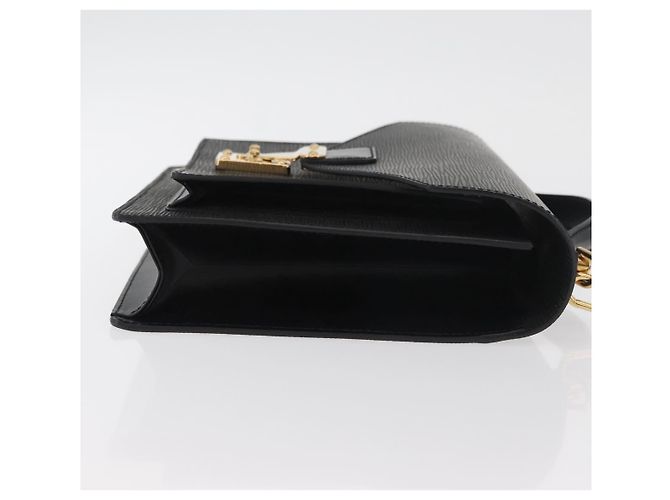 LOUIS VUITTON Bolsa de Mão Epi Monceau 28 Preta M52122 LV Auth ep14190A Preto - vista 4