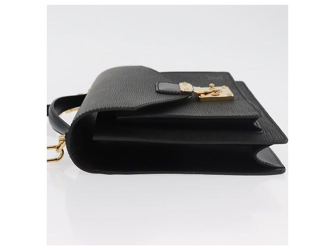 LOUIS VUITTON Bolsa de Mão Epi Monceau 28 Preta M52122 LV Auth ep14190A Preto - vista 5