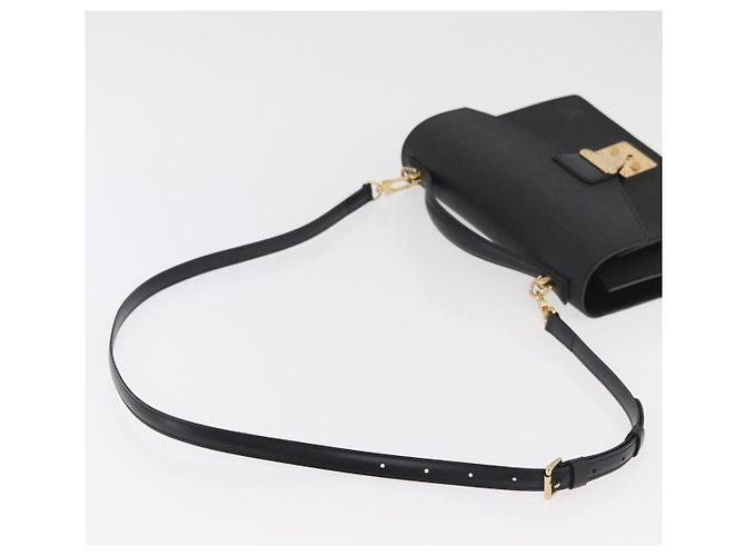 LOUIS VUITTON Bolsa de Mão Epi Monceau 28 Preta M52122 LV Auth ep14190A Preto - vista 9