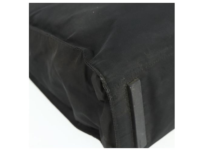 Prada Tote Bag aus schwarzem Nylon mit silberner Authentizität bs34646 - Ansicht 13