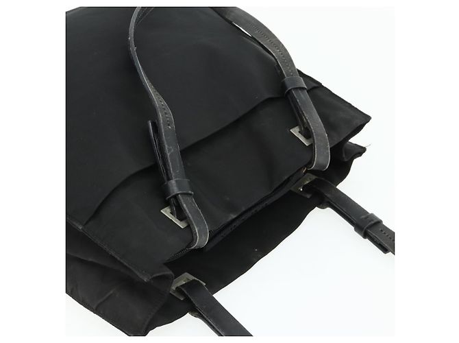 Prada Tote Bag aus schwarzem Nylon mit silberner Authentizität bs34646 - Ansicht 6