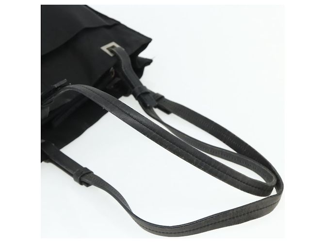 Prada Tote Bag aus schwarzem Nylon mit silberner Authentizität bs34646 - Ansicht 7