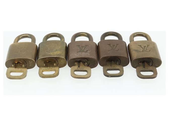 LOUIS VUITTON Set di 10 Lucchetti in Metallo Dorato LV Auth 167227 D'oro - vista 6