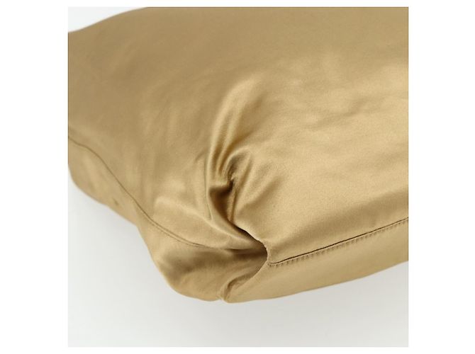 Tote Prada Kettentasche Satin Gold Auth bs34600 Golden - Ansicht 13