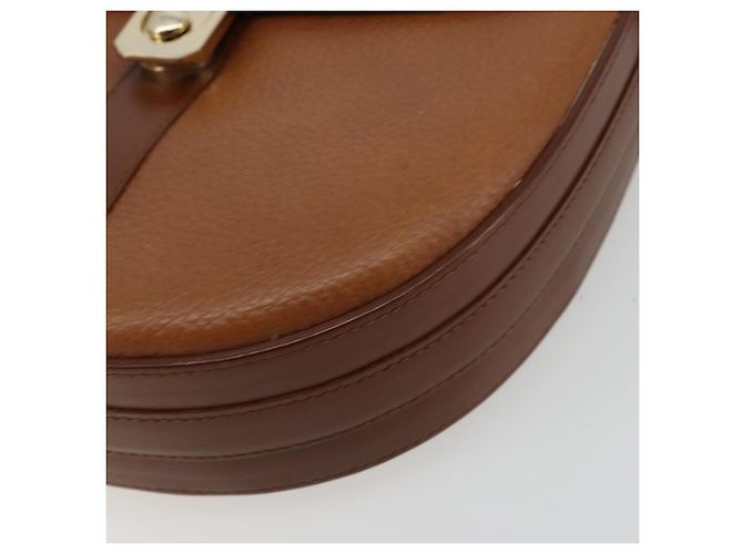 Borsa a Spalla Burberry in Pelle Marrone Oro Auth ep14186 D'oro - vista 10