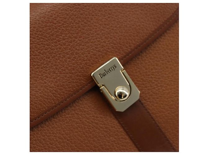 Borsa a Spalla Burberry in Pelle Marrone Oro Auth ep14186 D'oro - vista 14