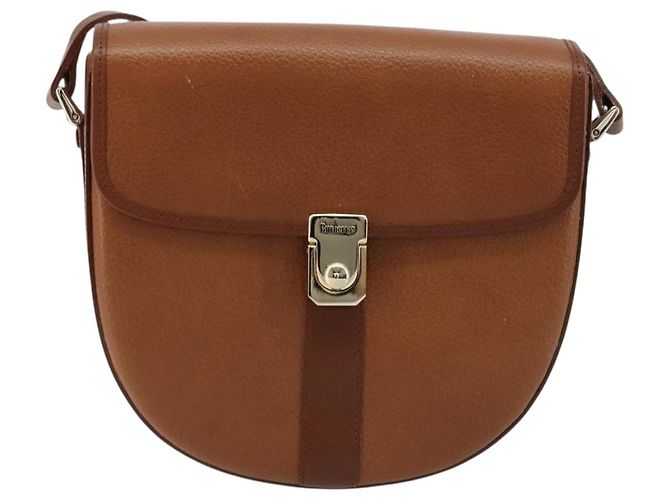 Borsa a Spalla Burberry in Pelle Marrone Oro Auth ep14186 D'oro - vista 2