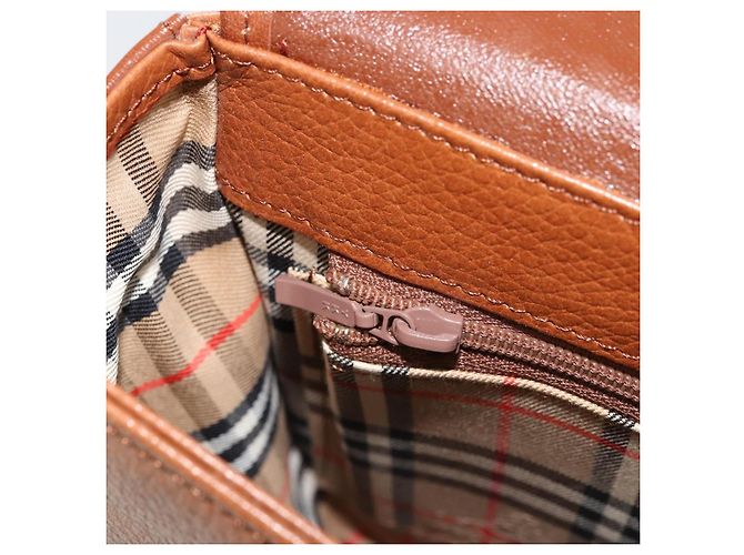 Borsa a Spalla Burberry in Pelle Marrone Oro Auth ep14186 D'oro - vista 20