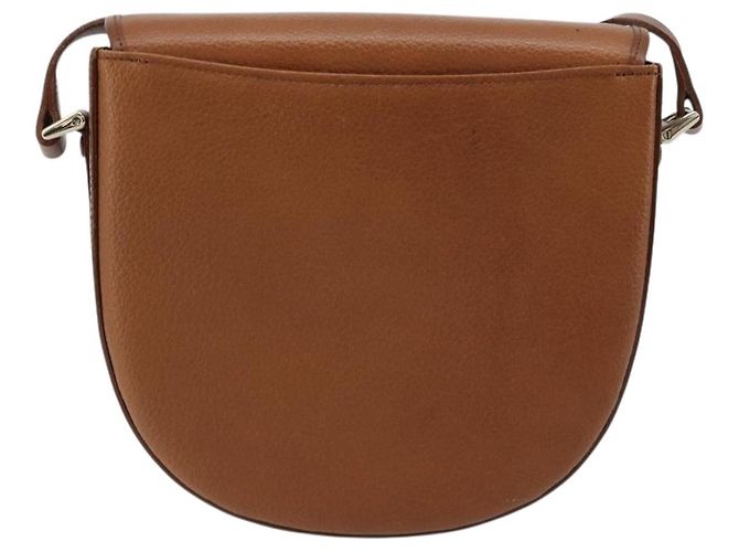 Borsa a Spalla Burberry in Pelle Marrone Oro Auth ep14186 D'oro - vista 3