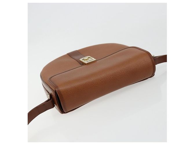 Borsa a Spalla Burberry in Pelle Marrone Oro Auth ep14186 D'oro - vista 6