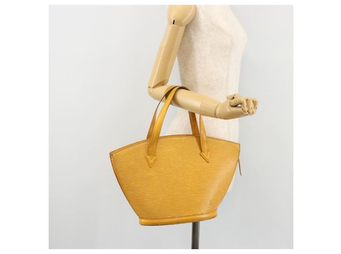LOUIS VUITTON Borsa a Mano Epi Saint Jacques Gialla M52279 LV Auth BA12274 Giallo - vista 22