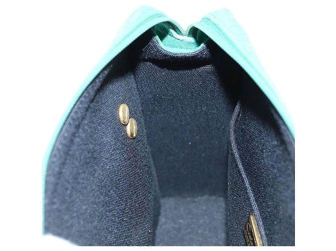 Borsa a Spalla con Catena Christian Dior in Camoscio Verde Oro Auth BA12278V D'oro - vista 19