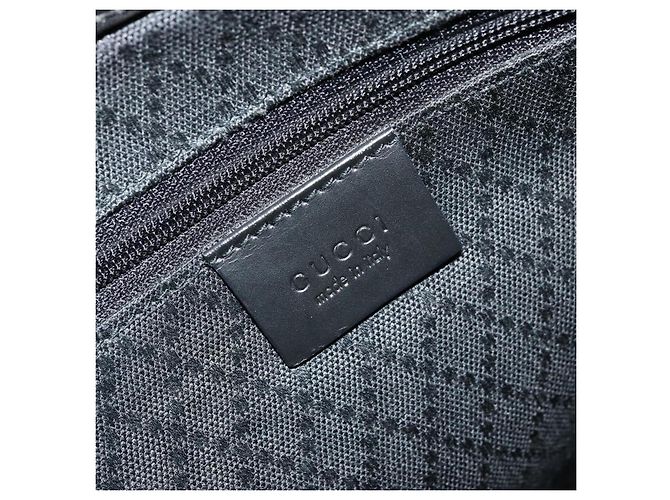 Bamboo Borsa a mano in tela GG Gucci con bambù in nylon nero e argento 002 1010 Auth ep14182 - vista 14