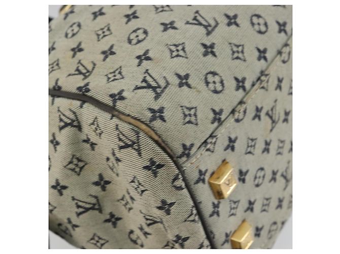 LOUIS VUITTON Monogram Mini Josephine GM Borsa a Mano Blu M92211 LV Auth 176856 - vista 11