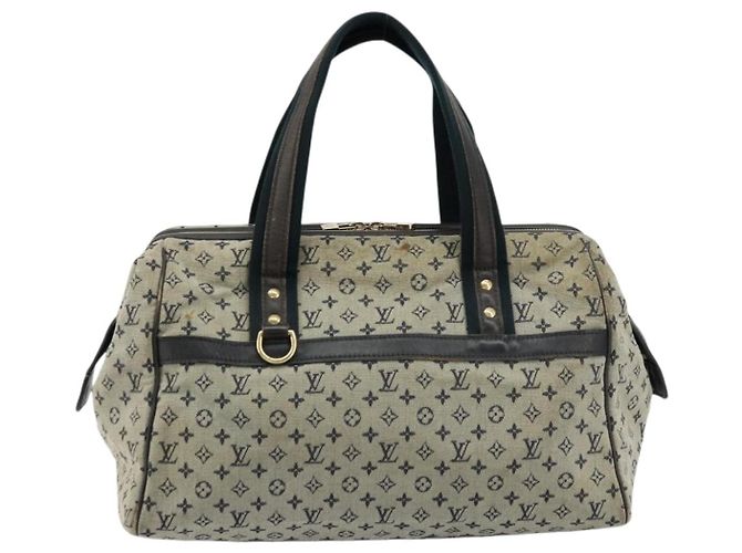 LOUIS VUITTON Monogram Mini Josephine GM Borsa a Mano Blu M92211 LV Auth 176856 - vista 2