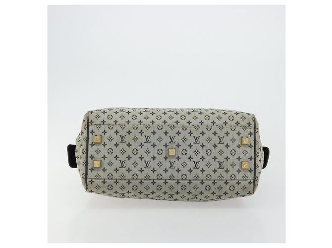 LOUIS VUITTON Monogram Mini Josephine GM Borsa a Mano Blu M92211 LV Auth 176856 - vista 9