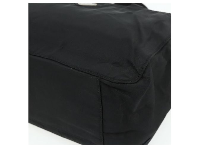 PRADA Borsa a mano in nylon nero argento Auth bs34638 - vista 10