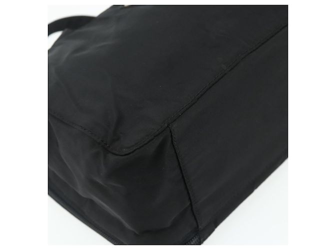PRADA Borsa a mano in nylon nero argento Auth bs34638 - vista 11
