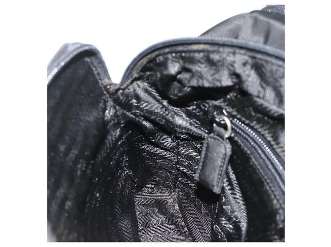 PRADA Borsa a mano in nylon nero argento Auth bs34638 - vista 19
