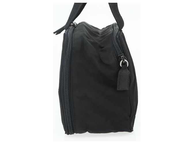 PRADA Borsa a mano in nylon nero argento Auth bs34638 - vista 4